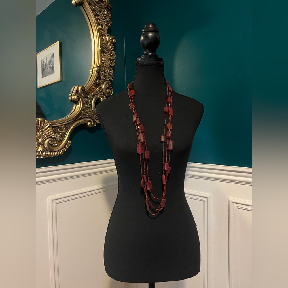 Long beaded necklace